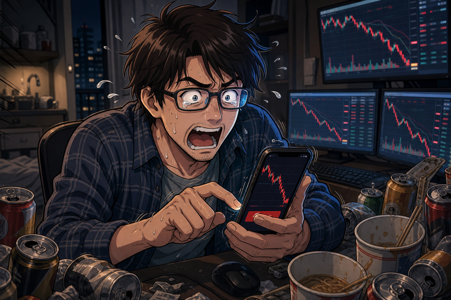 2026-07-03の山田くん — 総資産113万7128円、MSTRまた3株損切り。NVDA1株も逃げた。もう何がしたいのかわからない。