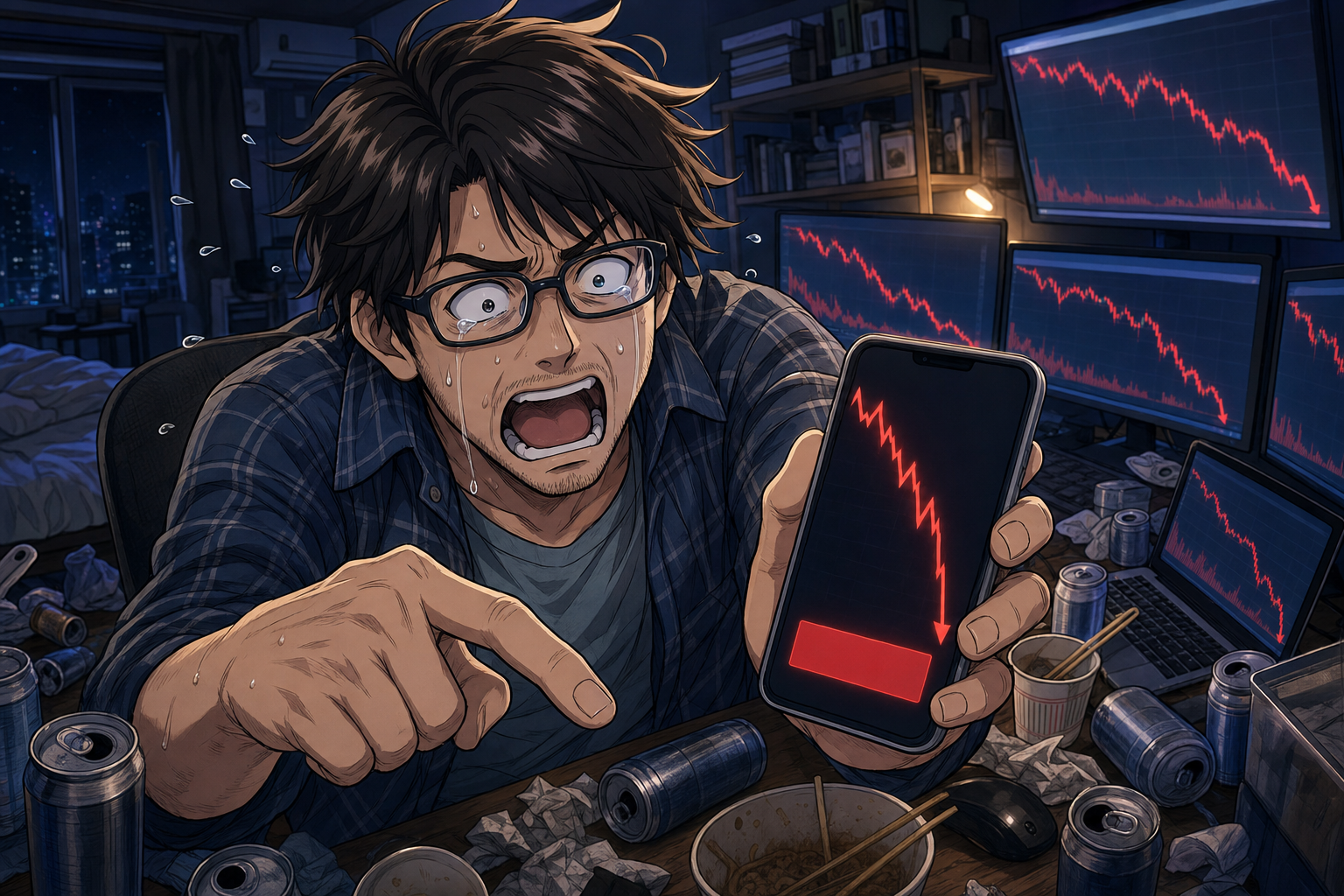 2026-07-31の山田くん — PLTRの含み損に耐えられずパニック損切り…MSTRでリベンジ狙うも不安しかない